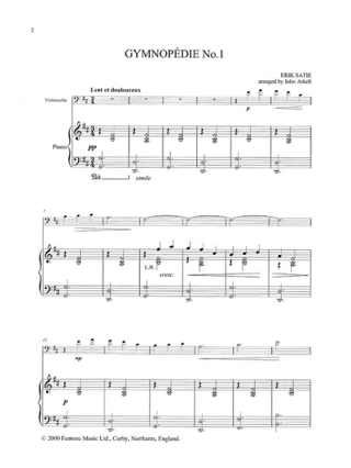 Three Gymnopedies - SATIE - Partition